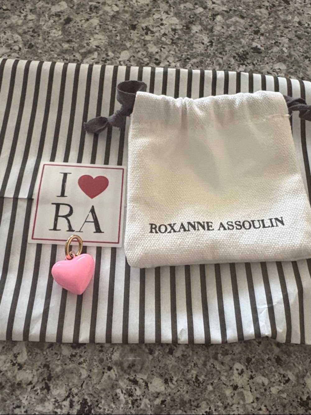 Brand new Roxanne Assoulin mini pink puffy heart